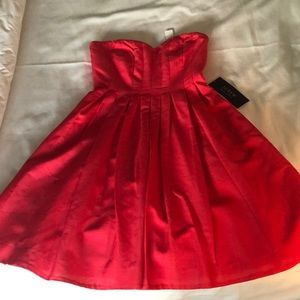 Strapless cocktail dress, lined